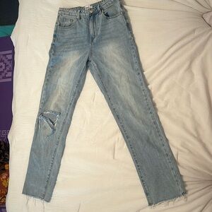 Princess Polly size 2 raw hem jeans